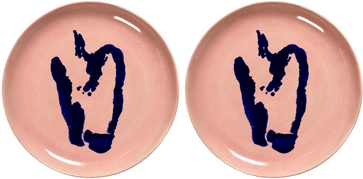 Serax - ottolenghi feast - bord m - roze blauw - 22 ø - 2 stuks