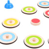 Engelhart indoor curling spel – houten speelset – tafel curling game – behendigheidsspel – inclusief 8 stones, 4 pionnen en target – gezelschapsspel –