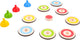 Engelhart indoor curling spel – houten speelset – tafel curling game – behendigheidsspel – inclusief 8 stones, 4 pionnen en target – gezelschapsspel –