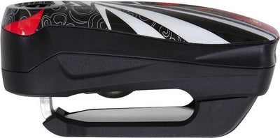 Abus motorslot schijfremslot met alarm - detecto 7000 rs1 - security level 13 - zwart - geschikt voor motoren - scooters