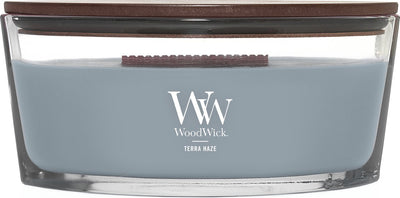 Woodwick heartwick flame ellipse geurkaars - terra haze - 50 branduren