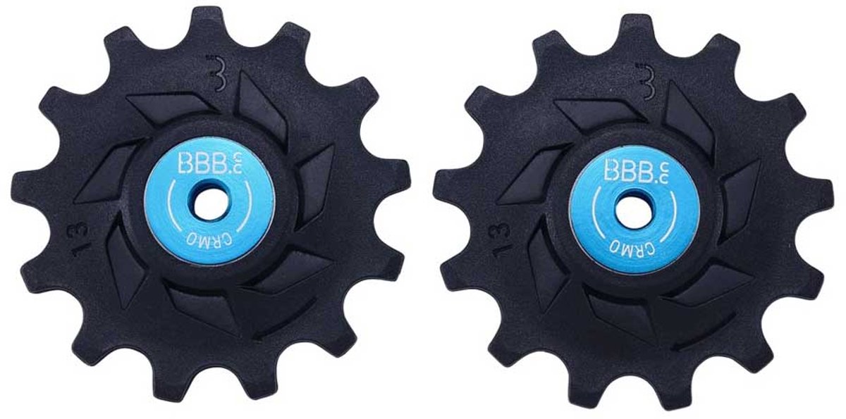 Bbb cycling bbb rollerboys shimano mtb derailleurwieltjes set voor fietsen blauw 13t-13t