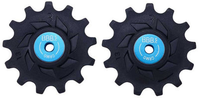 Bbb cycling bbb rollerboys shimano mtb derailleurwieltjes set voor fietsen blauw 13t-13t