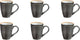 Medard de noblat - shadow aqua - beker 30 cl - 6 delig - stoneware