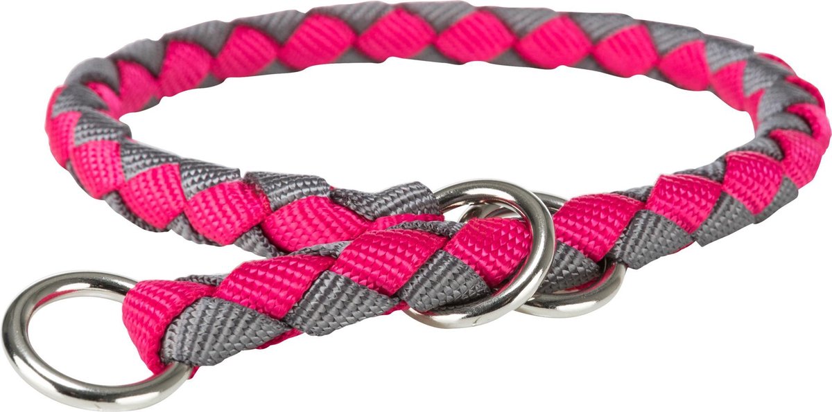 Trixie cavo anti-trek halsband fuchsia grafiet xs