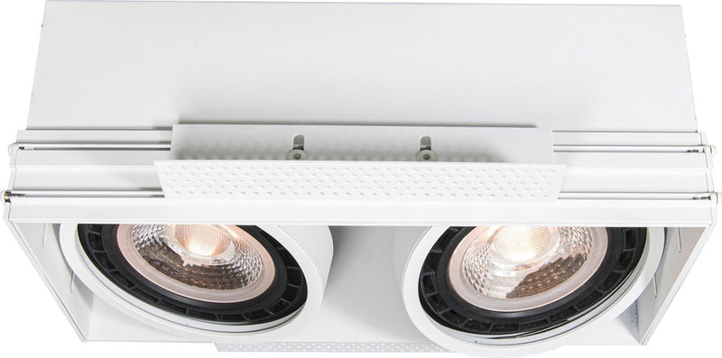 Lucide trimless - inbouwspot - 2xgu10 (es111) - wit