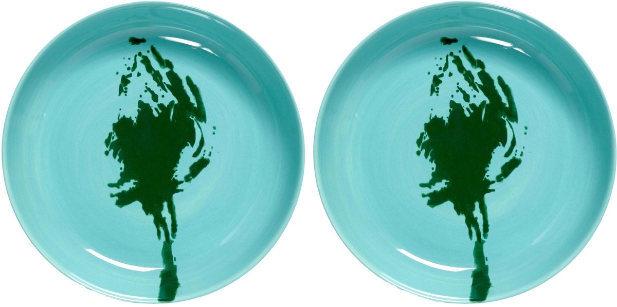 Serax - ottolenghi feast - bord - azurblauw groen - 22 ø - 2 stuks