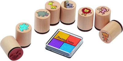 Goki houten stempelset - wilde dieren