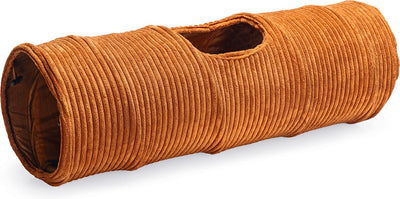 Designed by lotte kattentunnel ribbed - kattenspeelgoed - terracotta - 25x25x75 cm