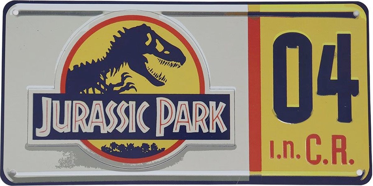 Fanattik jurassic park replica replica 1 1 dennis nedry license plate multicolours