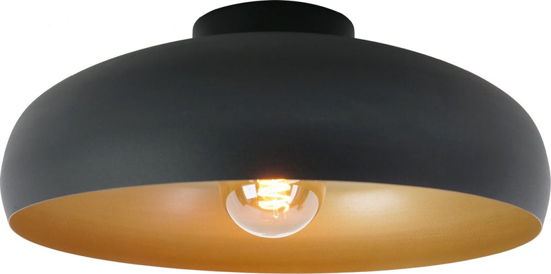 Eglo mogano plafondlamp - e27 - ø 40 cm - mat zwart mat goud