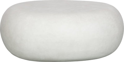 Vtwonen pebble bijzettafel - fiber clay - betonlook - wit - 31x65x49 cm