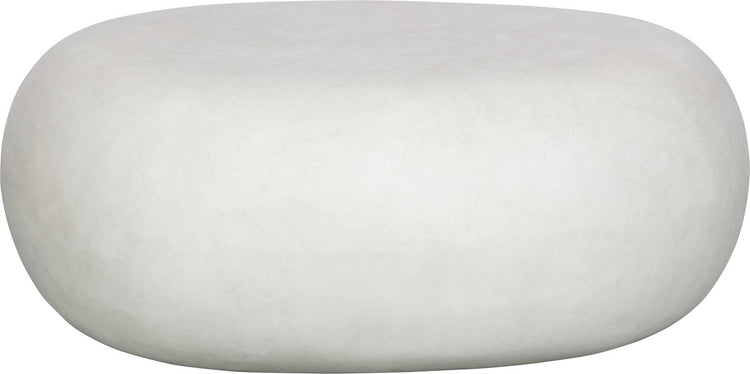 Vtwonen pebble bijzettafel - fiber clay - betonlook - wit - 31x65x49 cm