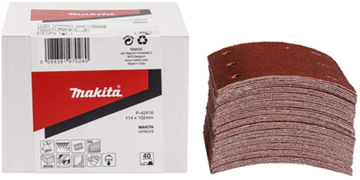 Makita p-42466 schuurvel k150 114x102 red