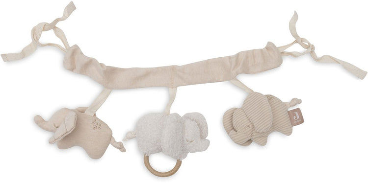 Jollein wagenspanner - kinderwagen speelgoed - elephant tales