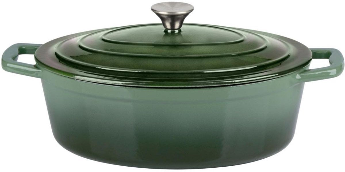 Alpina cast iron casserole green 5 l - uni