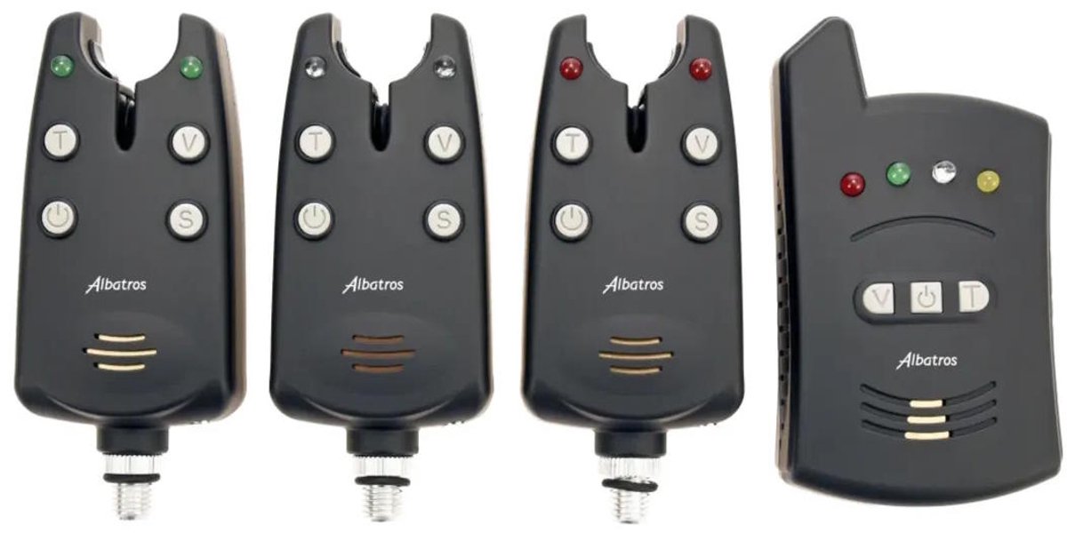 Albatros cyprihunt soft touch 3+1 bite alarm - complete set beetmelders met draadloze ontvanger