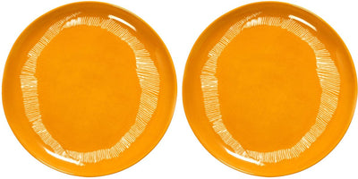 Serax - ottolenghi feast - bord m - geel wit - 22 ø - 2 stuks