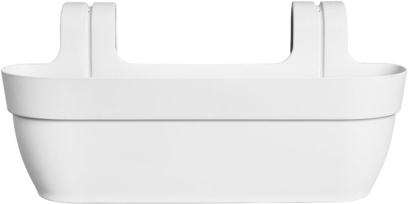 Elho vibia campana easy hanger xl 58 - plantenbak voor balkon - balkonbak - 100% gerecycled plastic - l56 x b26.8 x h23.7 cm - zijdewit