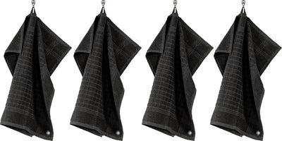 Tiseco sponsdoekje pharao 50x50 cm - set 4, zwart
