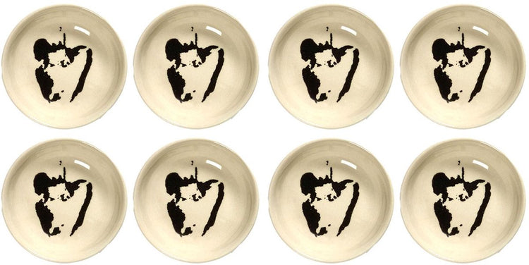 Serax - ottolenghi feast - schaaltje xs - wit zwart - 7 ø - 8 stuks