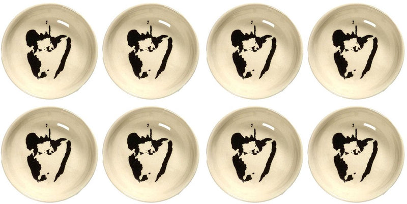 Serax - ottolenghi feast - schaaltje xs - wit zwart - 7 ø - 8 stuks