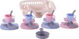 Cavallino servies met afwasrek roze, 30dlg. - afbeelding 1