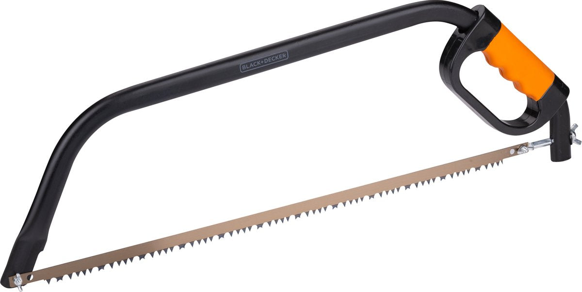 Black+decker beugelzaag - 24 61cm - zachte comfortgreep - schokabsorberend - knokkelbescherming - staal - zwart oranje