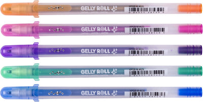 Sakura gelschrijver gelly roll silver shadow set à 5 kleuren