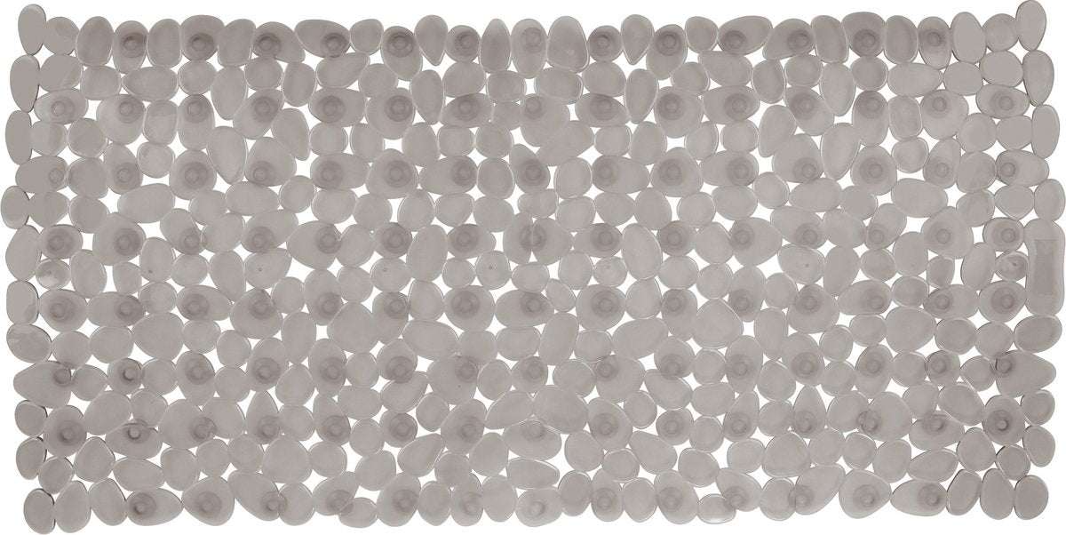 Wenko anti-slip badmat paradise 71x36cm taupe - antislipmat voor bad - met zuignappen