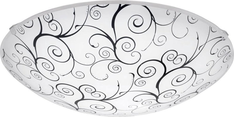 Eglo margitta 1 - wand plafondlamp - 1 lichts - ø315mm. - wit, zwart, helder