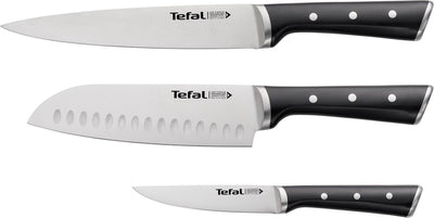 Tefal ice force messenset - 3-delig - vleesmes 20 cm - santokumes 18 cm - universeel mes 11 cm - rvs