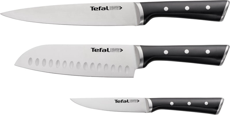 Tefal ice force messenset - 3-delig - vleesmes 20 cm - santokumes 18 cm - universeel mes 11 cm - rvs