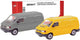 Herpa vw t4 transporter, grijs geel (minikit 2 st.)