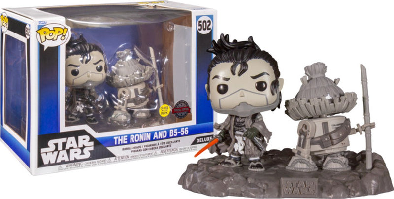Funko pop! star wars: visions - the ronin and b5-56 glow in the dark exclusive