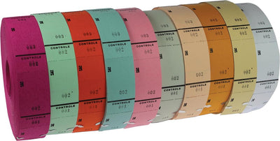 Merkloos sans marque ticketrollen geassorteerde kleuren