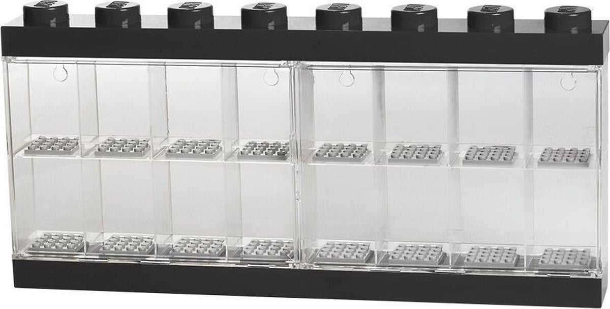 Lego opbergbox minifiguur 16, zwart -
