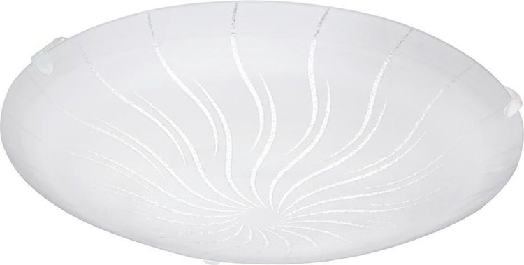 Eglo margitta 1 - wand plafondlamp - 1 lichts - ø245mm. - wit - granille wit, helder