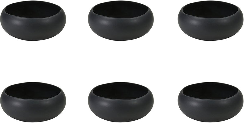 Medard de noblat - oslo black - kleine kom 12 cm - 6 delig - stoneware