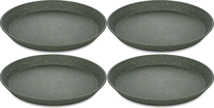 Koziol rond bord, 20.5 cm, set van 4, organic, as grijs - | connect plate