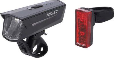 Xlc proxima pro cl-s25 fietsverlichtingset - led fietslampjes - usb oplaadbaar