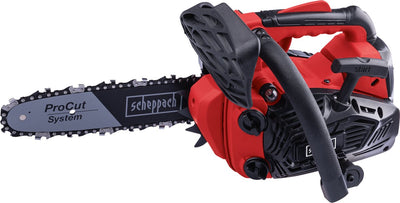 Scheppach kettingzaag benzine pcs26 - 25.4cc 2-takt - 0.95pk 0.7kw - 25cm zaagblad - 20cm zaagdiameter - 0,23l tankvolume - easy start
