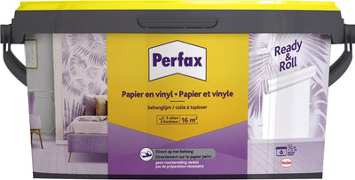 Perfax ready roll behanglijm papier vinyl 2.25 kg | eenvoudig en snel behangen | voor papier en vinyl