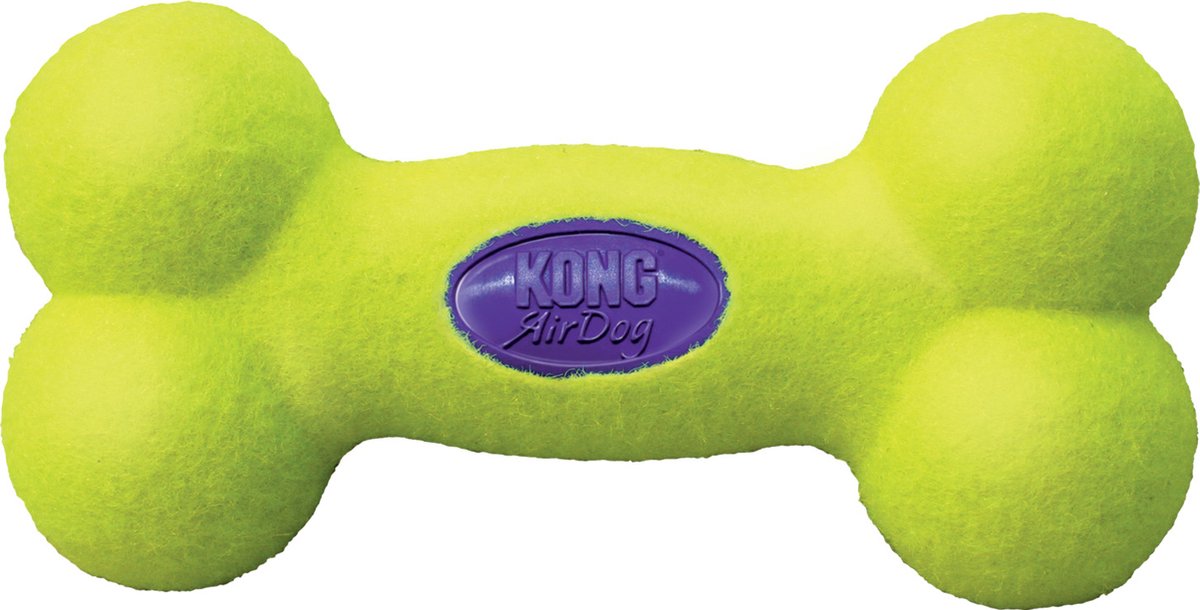Kong air bone medium 1 st - piepend speelgoed - 12 cm x 130 mm x 44 mm - groen