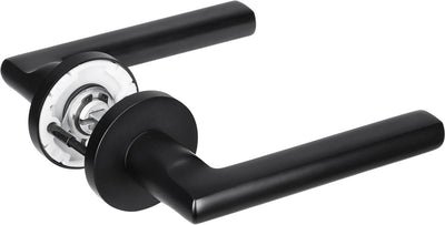 Impresso deurkruk redhill - voor binnen - rond - aluminium zwart - 2 stuks