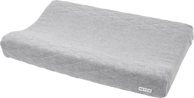 Meyco baby diamond aankleedkussenhoes - biologisch - grey melange - 50x70cm