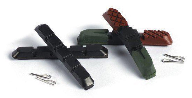 Xlc bs-x07 vervangend remblokken - reserveonderdeel - set van 4 stuks - 72mm - groen rood zwart