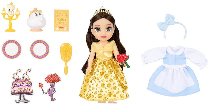 Jti sup disney princess - bella cadeauset met prinsessenaccessoires voor pop 15 cm geel