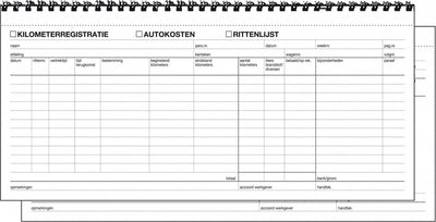 Sigel kilometerregistratie autokostenboek expres zelf kopiërend 40 vel
