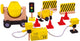 Tidlo houten poppenhuis bouwvakkers constructie materiaal, 13dlg.